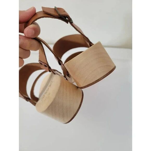 The Italian Clog Women's clogs with light brown leather bands Handmade 36 NWOB $ - Picture 4 of 8